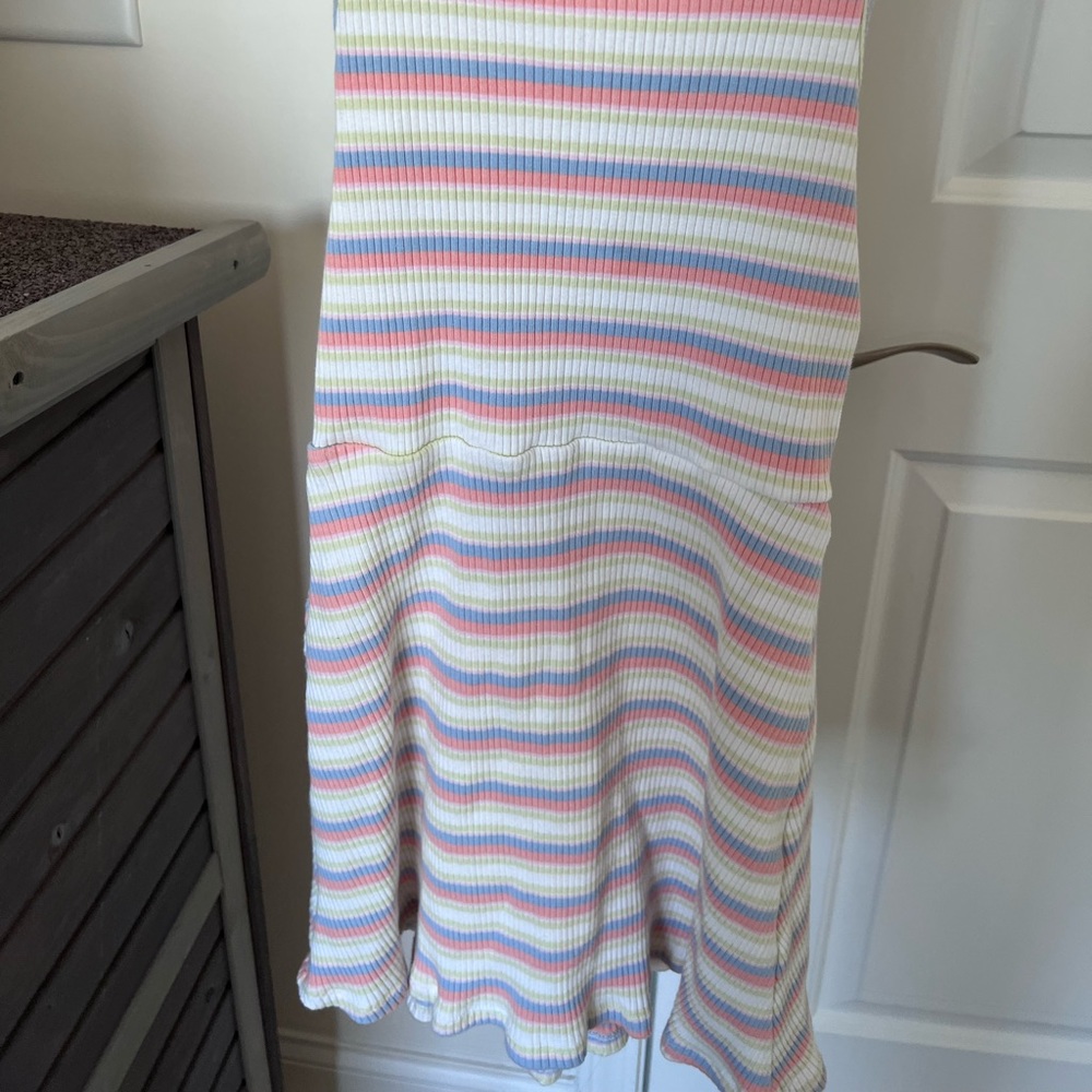 Used twirl dress with colorful stripe design